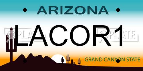 LACOR1 Arizona License Plate