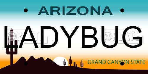 LADYBUG Arizona License Plate