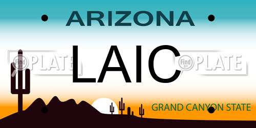 LAIC Arizona License Plate