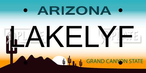 LAKELYF Arizona License Plate