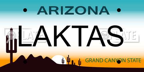 LAKTAS Arizona License Plate