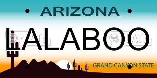 LALABOO Arizona License Plate