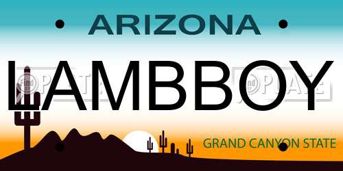 LAMBBOY Arizona License Plate