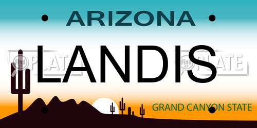 LANDIS Arizona License Plate