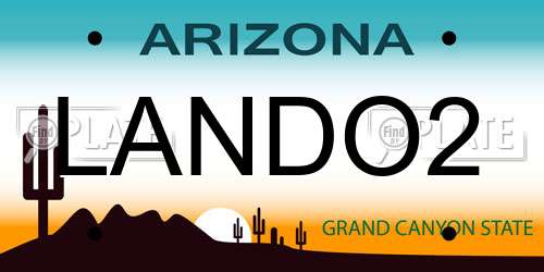 LANDO2 Arizona License Plate