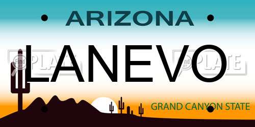 LANEVO Arizona License Plate