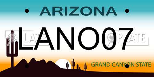 LANO07 Arizona License Plate