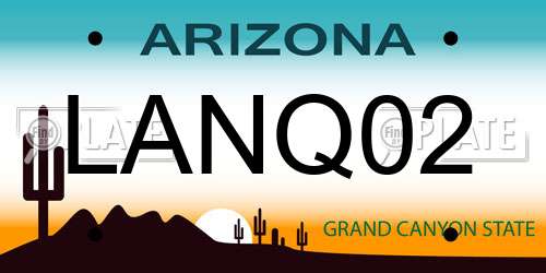 LANQ02 Arizona License Plate