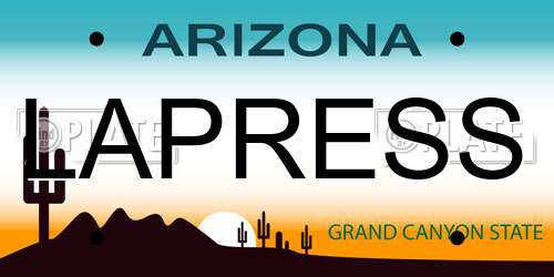 LAPRESS Arizona License Plate