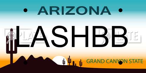 LASHBB Arizona License Plate