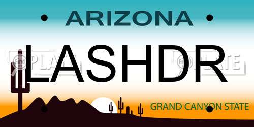 LASHDR Arizona License Plate