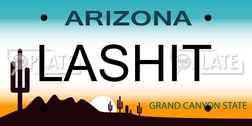 LASHIT Arizona License Plate