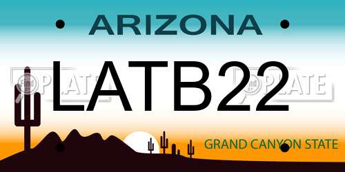 LATB22 Arizona License Plate