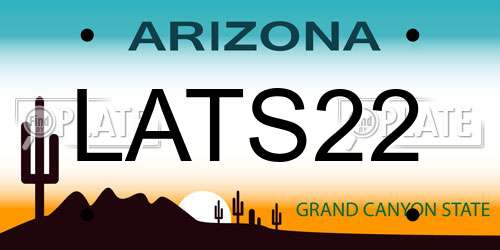 LATS22 Arizona License Plate