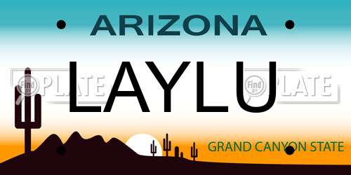 LAYLU Arizona License Plate