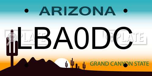 LBA0DC Arizona License Plate