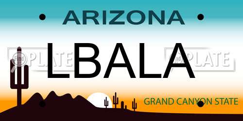 LBALA Arizona License Plate