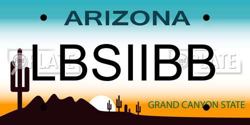 LBSIIBB Arizona License Plate