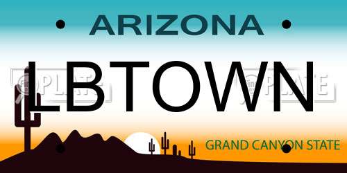 LBTOWN Arizona License Plate
