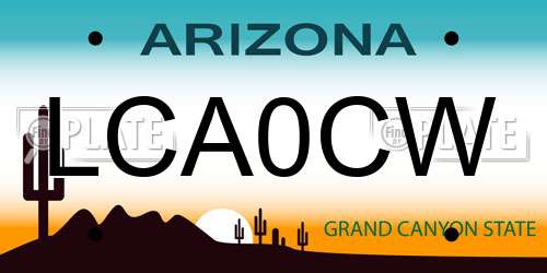 LCA0CW Arizona License Plate