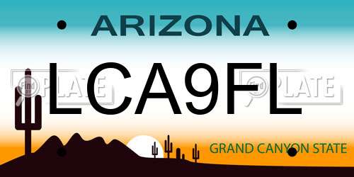 LCA9FL Arizona License Plate
