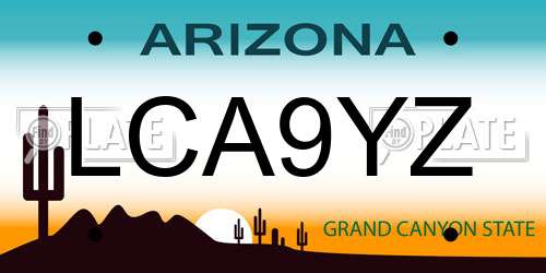 LCA9YZ Arizona License Plate