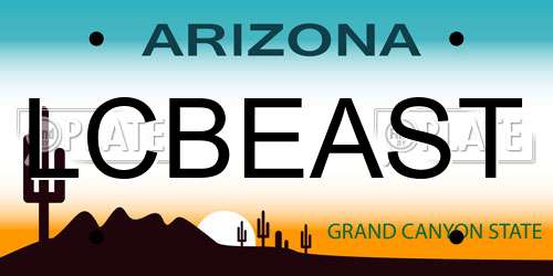 LCBEAST Arizona License Plate