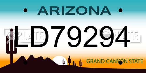 LD79294 Arizona License Plate