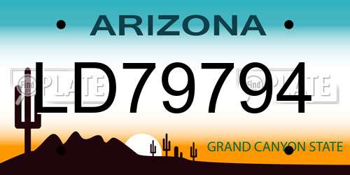 LD79794 Arizona License Plate