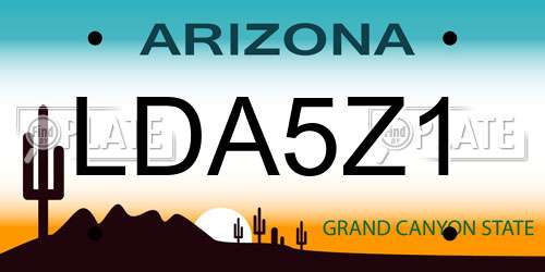 LDA5Z1 Arizona License Plate