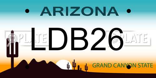 LDB26 Arizona License Plate