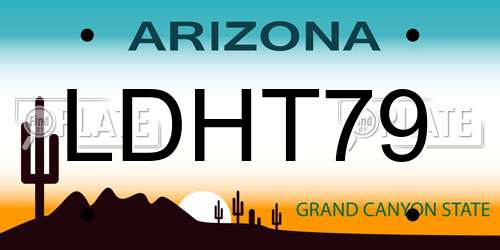 LDHT79 Arizona License Plate