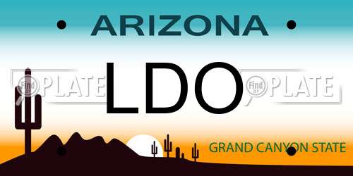 LDO Arizona License Plate
