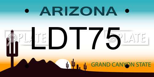LDT75 Arizona License Plate