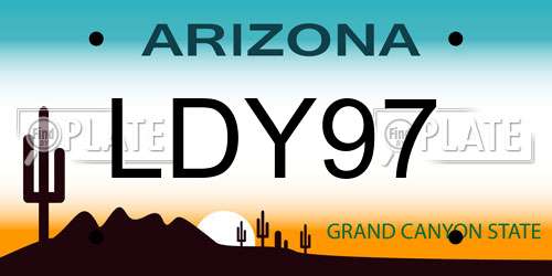LDY97 Arizona License Plate