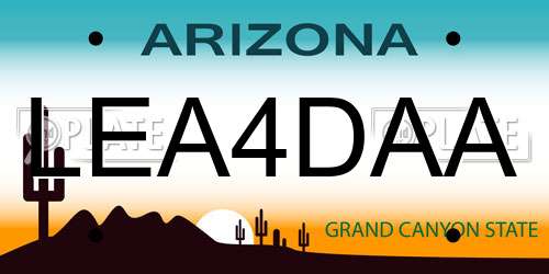 LEA4DAA Arizona License Plate