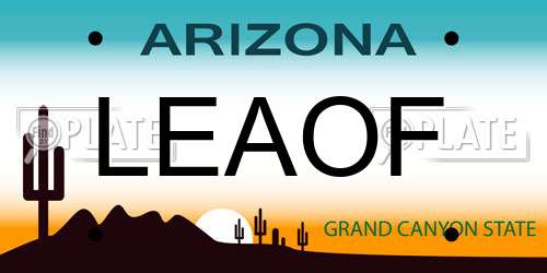 LEAOF Arizona License Plate