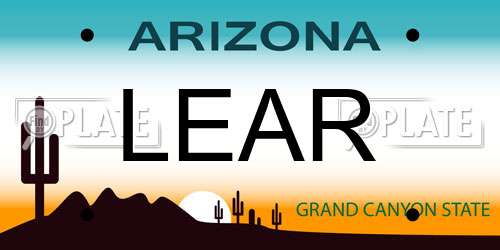 LEAR Arizona License Plate