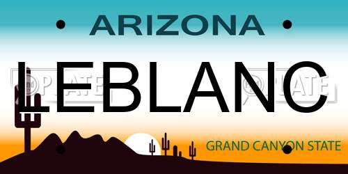 LEBLANC Arizona License Plate