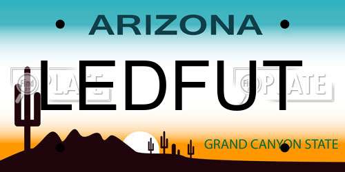 LEDFUT Arizona License Plate