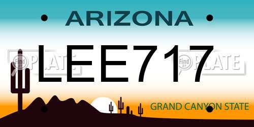 LEE717 Arizona License Plate