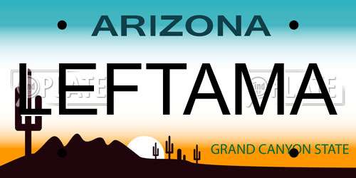 LEFTAMA Arizona License Plate