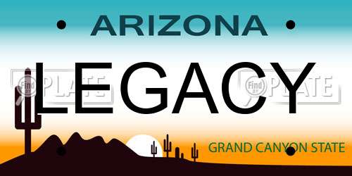 LEGACY Arizona License Plate