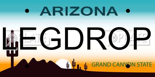 LEGDROP Arizona License Plate