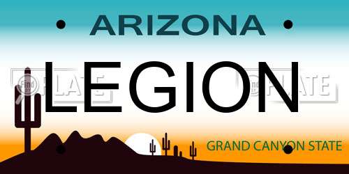LEGION Arizona License Plate