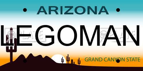LEGOMAN Arizona License Plate