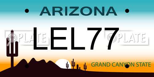 LEL77 Arizona License Plate