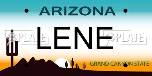 LENE Arizona License Plate