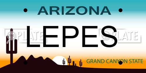 LEPES Arizona License Plate