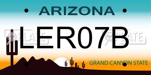 LER07B Arizona License Plate